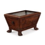 A GEORGE IV MAHOGANY WINE COOLER, CIRCA 1825