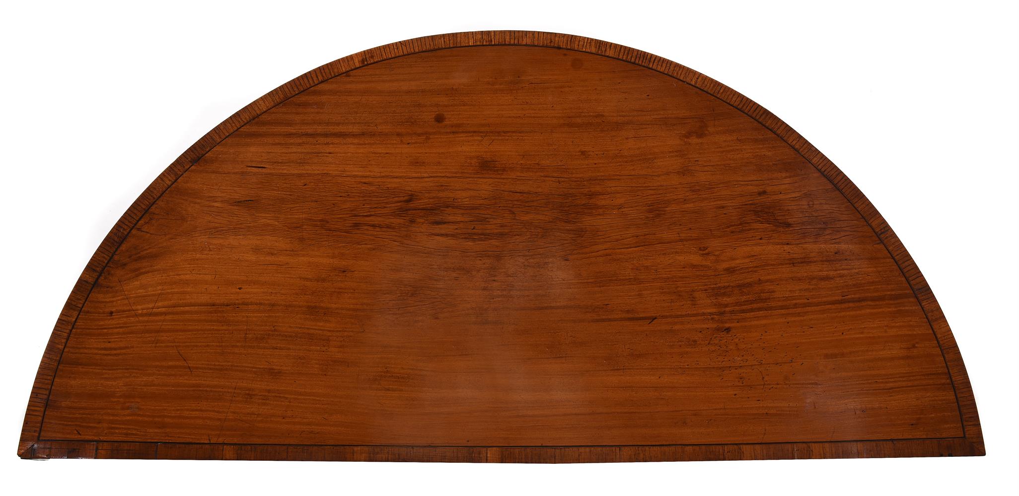 Y A GEORGE III SATINWOOD AND TULIPWOOD CROSSBANDED DEMI-LUNE FOLDING CARD TABLE, CIRCA 1800 - Image 6 of 6