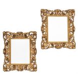 A PAIR OF ITALIAN GILTWOOD WALL MIRRORS, PROBABLY FLORENTINE, 19TH CENTURY