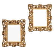 A PAIR OF ITALIAN GILTWOOD WALL MIRRORS, PROBABLY FLORENTINE, 19TH CENTURY