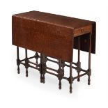 A GEORGE III FUSTIC MAHOGANY AND MAHOGANY 'SPIDER' GATE-LEG TABLE, SECOND HALF 18TH CENTURY