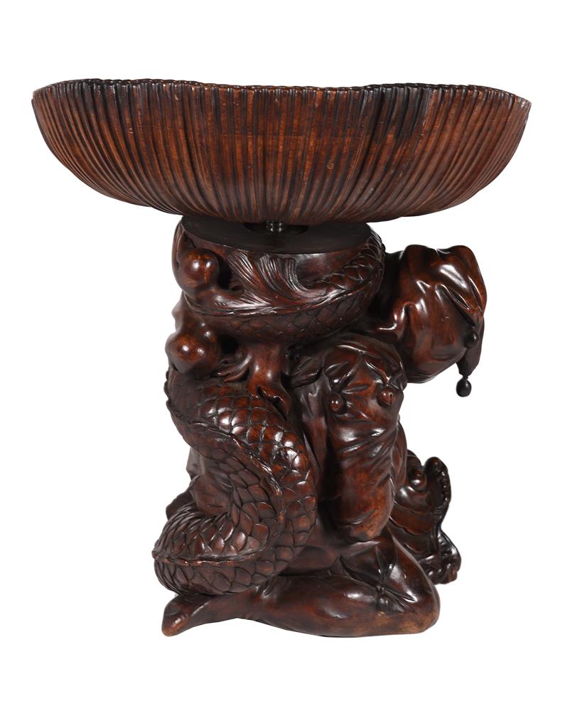 AN ITALIAN CARVED MAHOGANY FIGURAL 'GROTTO' CHAIR, 19TH CENTURY - Image 2 of 4