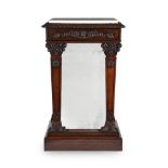 A WILLIAM IV MAHOGANY PEDESTAL CABINET, CIRCA 1835