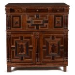 Y A CHARLES II OAK, ROSEWOOD AND SNAKEWOOD CHEST, CIRCA 1670
