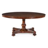 Y A WILLIAM IV ROSEWOOD OVAL CENTRE TABLE, CIRCA 1835