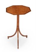 Y A LATE GEORGE III SATINWOOD AND ROSEWOOD BANDED OCTAGONAL TRIPOD TABLE, CIRCA 1810