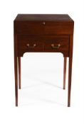 Y A GEORGE V SILVER FITTED MAHOGANY DRESSING TABLE, FIRST QUARTER 20TH CENTURY