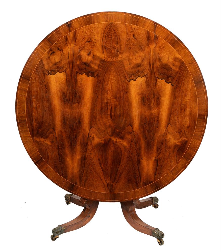 Y A REGENCY ROSEWOOD CIRCULAR CENTRE TABLE OR DINING TABLE, CIRCA 1815 - Image 4 of 5