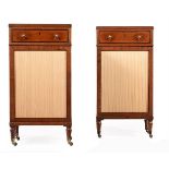 A PAIR OF REGENCY MAHOGANY SIDE CABINETS, CIRCA 1815