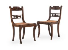 A PAIR OF CEYLONESE CARVED CALAMANDER SIDE CHAIRS, SECOND QUARTER 19TH CENTURY