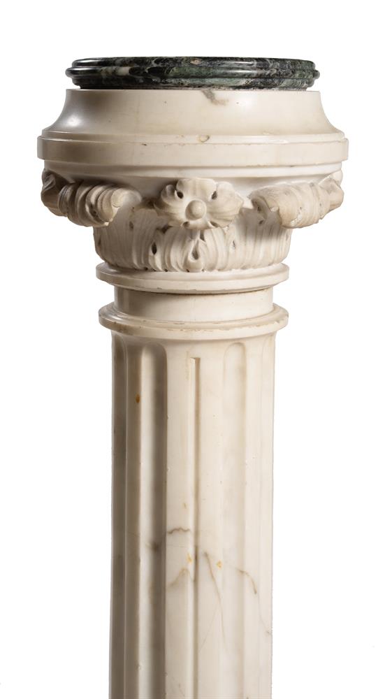 A PAIR OF CONTINENTAL ORMOLU MOUNTED MARBLE PEDESTALS, SECOND HALF 19TH CENTURY - Image 2 of 4