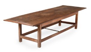 AN OAK REFECTORY TABLE, LATE 18TH CENTURY/EARLY 19TH CENTURY