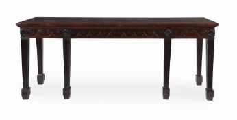 A GEORGE III MAHOGANY HALL OR SERVING TABLE IN THE MANNER OF WILLIAM KENT, CIRCA 1780
