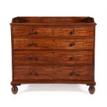 Y A GEORGE IV MAHOGANY CHEST OF DRAWERS, CIRCA 1822