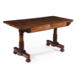 Y A GEORGE IV ROSEWOOD LIBRARY TABLE, CIRCA 1825