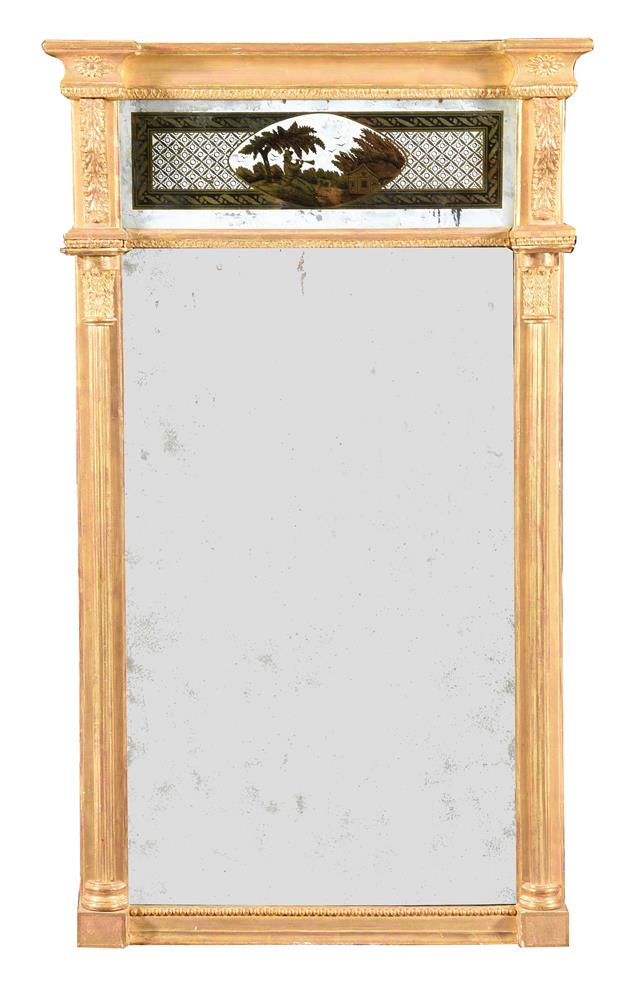 A REGENCY GILTWOOD WALL MIRROR, CIRCA 1820