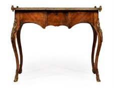 Y A WILLIAM IV GONCALO ALVES, ROSEWOOD, WALNUT AND MARQUETRY CENTRE OR WRITING TABLE, CIRCA 1835