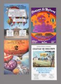 Forbes Chateau de Balleroy Balloon Meets 1975 - 1978 a group of four French posters