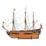 A finely built model of the Spanish Man O' War Galleon
