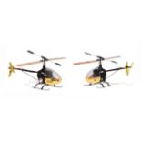 Two radio controlled models of cyclone helicopters