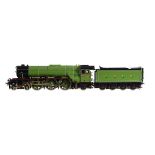 A gauge 1 Aster model of a 4-6-2 London North Eastern Railway A3 Class Pacific tender locomotive
