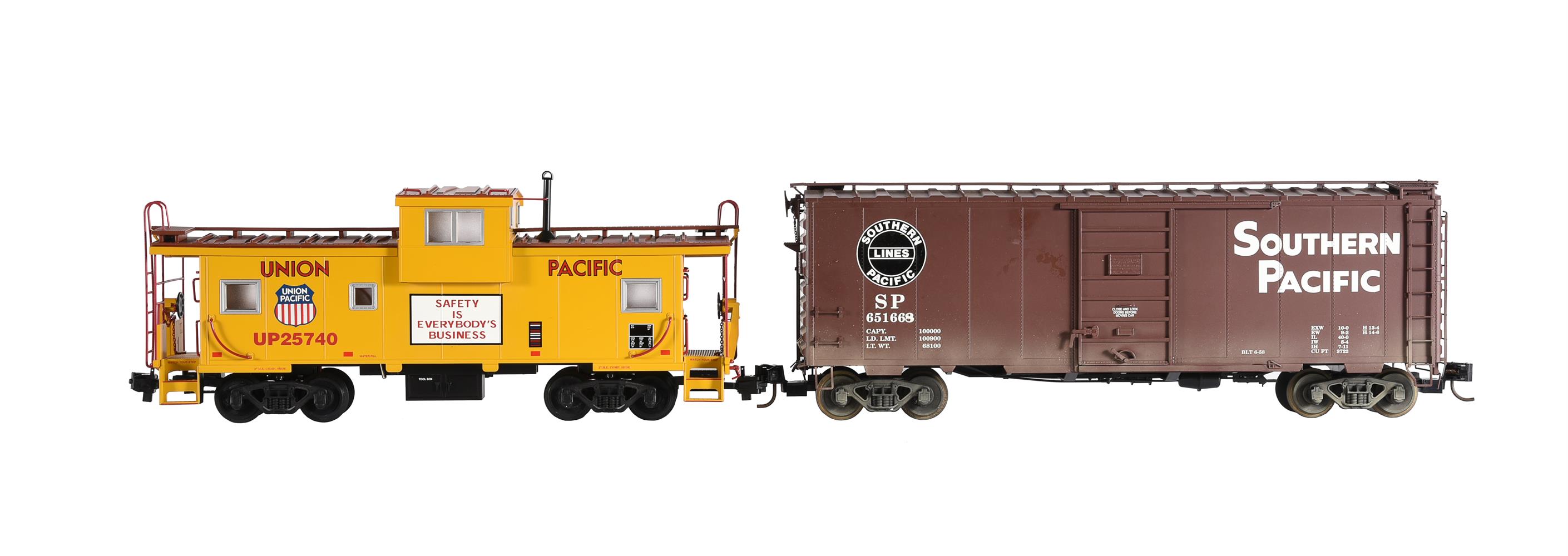 An 'American Trains' G Gauge Union Pacific Extended Vision Caboose