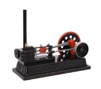 A well engineered model of a horizontal live steam mill engine