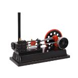 A well engineered model of a horizontal live steam mill engine