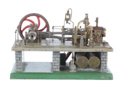 A period model of a live steam mill engine