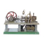 A period model of a live steam mill engine