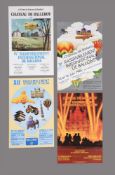 Chateau de Balleroy Meets, four French ballooning posters 1978-1988