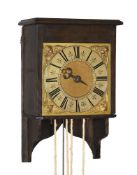 A WILLIAM III HOODED WALL CLOCK MOVEMENT WITH SEVEN-INCH DIAL