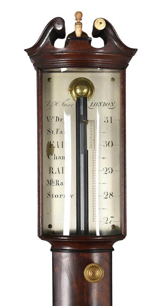 Y A FINE REGENCY MAHOGANY FLAT-TO-THE-WALL BOWFRONTED MERCURY STICK BAROMETER - Image 2 of 2