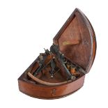 A VICTORIAN PATINATED BRASS SEXTANT