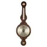 A WILLIAM IV MAHOGANY MERCURY WHEEL BAROMETER WITH TWELVE-INCH DIAL