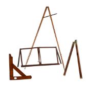 A GROUP OF THREE WOODEN MEASURING/SURVEYING INSTRUMENTS