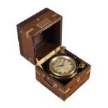 Y A LATE VICTORIAN ROSEWOOD TWO-DAY MARINE CHRONOMETER