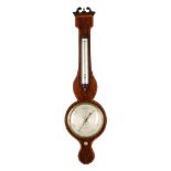 Y A REGENCY MAHOGANY MERCURY WHEEL BAROMETER