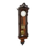 A VIENNESE ROSEWOOD GRANDE-SONNERIE STRIKING WALL REGULATOR