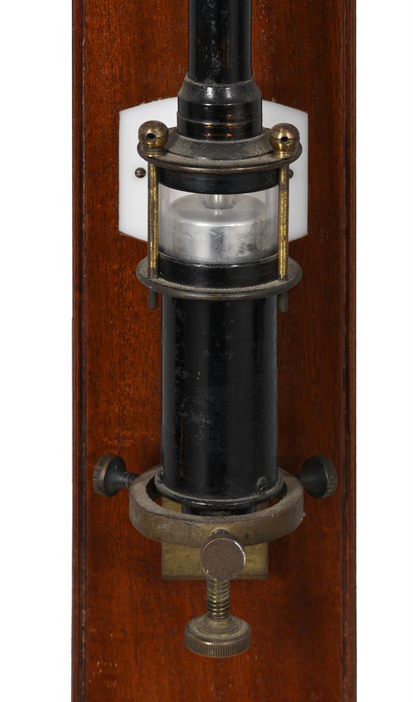 A JAPANNED AND LACQUERED BRASS FORTIN-TYPE MERCURY STICK ‘MOUNTAIN’ BAROMETER - Image 3 of 3