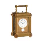 A FINE FRENCH GRANDE-SONNERIE STRIKING AND REPEATING CARRIAGE CLOCK WITH ALARM