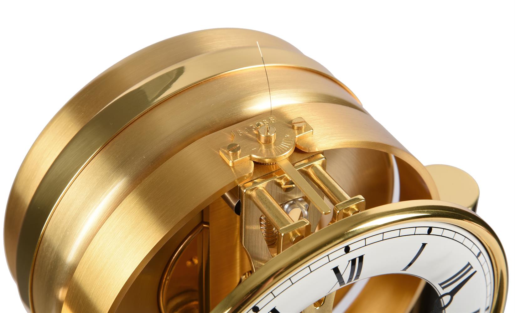 A GILT AND OXIDISED BRASS 150 YEAR ANNIVERSARY ATMOS TIMEPIECE - Image 4 of 7