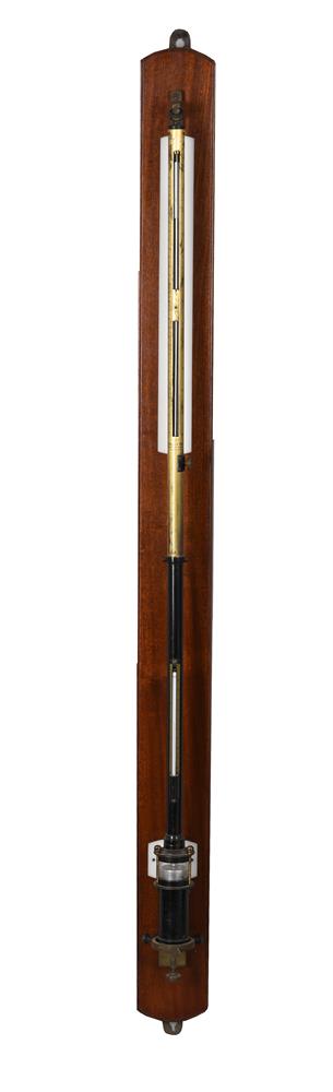 A JAPANNED AND LACQUERED BRASS FORTIN-TYPE MERCURY STICK ‘MOUNTAIN’ BAROMETER