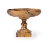 A 'GRAND TOUR' SIENA MARBLE TAZZA, SECOND HALF 19TH CENTURY