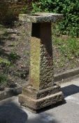 A CARVED RED SANDSTONE BIRD BATH, LATE 19TH/EARLY 20TH CENTURY