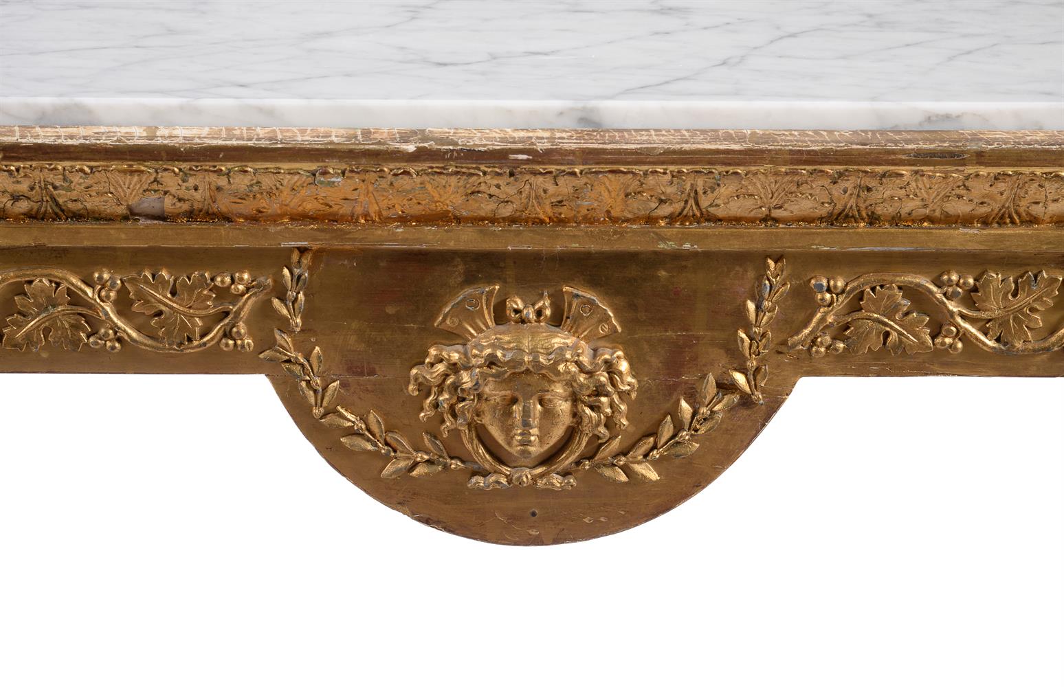 A CARVED GILTWOOD CONSOLE TABLE, FIRST QUARTER 19TH CENTURY - Image 2 of 6