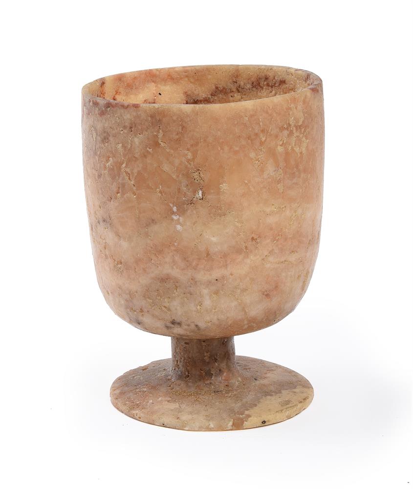 A BACTRIAN ALABASTER CHALICE, POSSIBLY 3RD-2ND CENTURY B.C. - Image 2 of 4