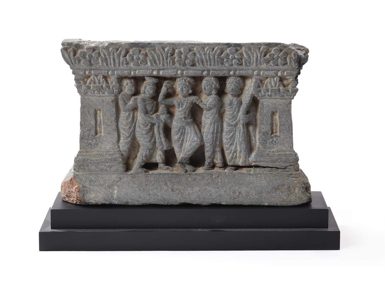 A GREY SCHIST FRIEZE DEPICTING THE BIRTH OF THE BUDDHA GANDHĀRA, 2ND/3RD CENTURY