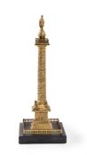 A FRENCH GILT BRONZE MODEL OF THE VENDÔME COLUMN PARIS, 19TH CENTURY