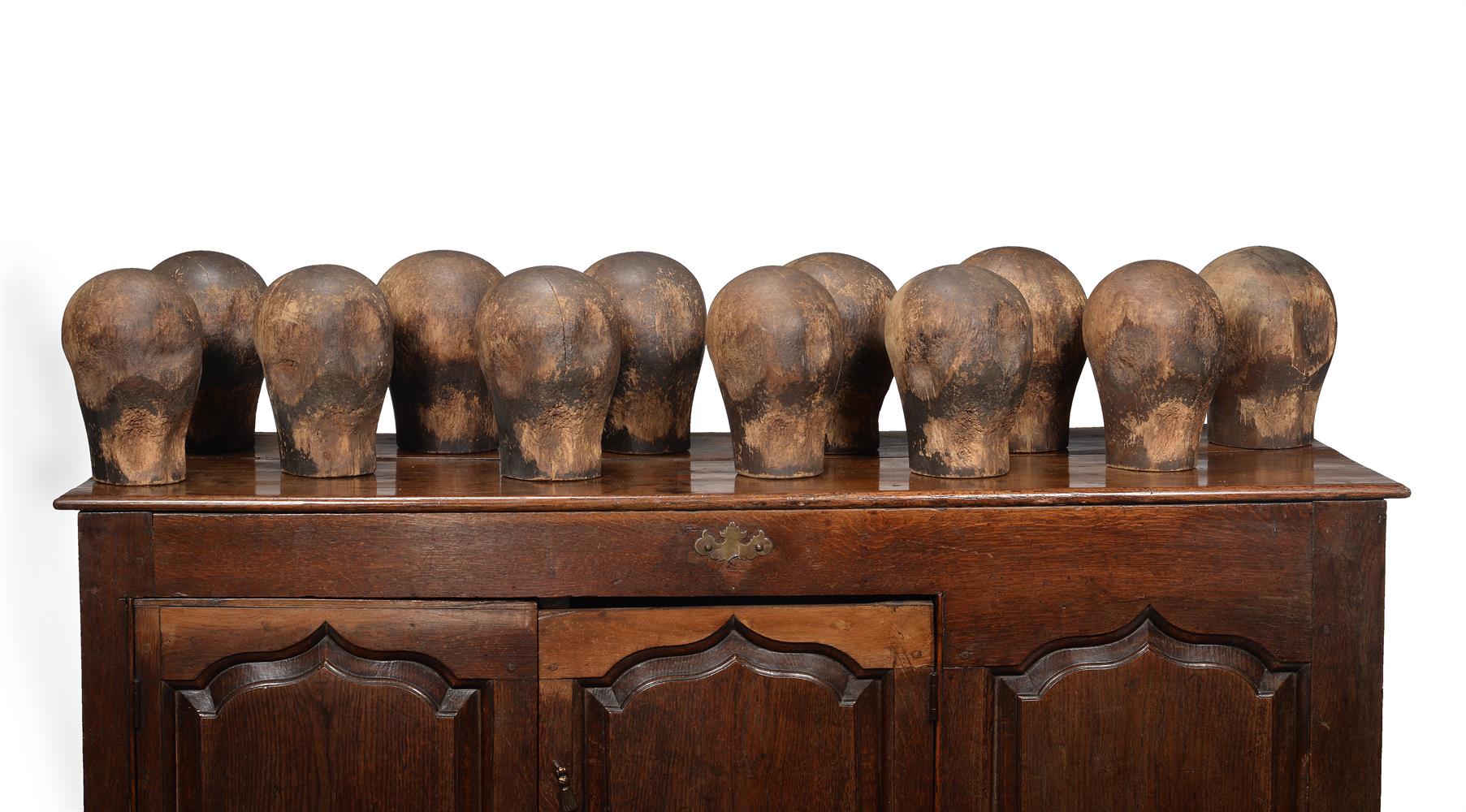 A GROUP OF TWELVE MILLINER'S HEADS, LATE 18TH/EARLY 19TH CENTURY - Image 2 of 4